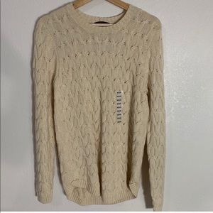 Women’s Cream Cable Knit Sweater